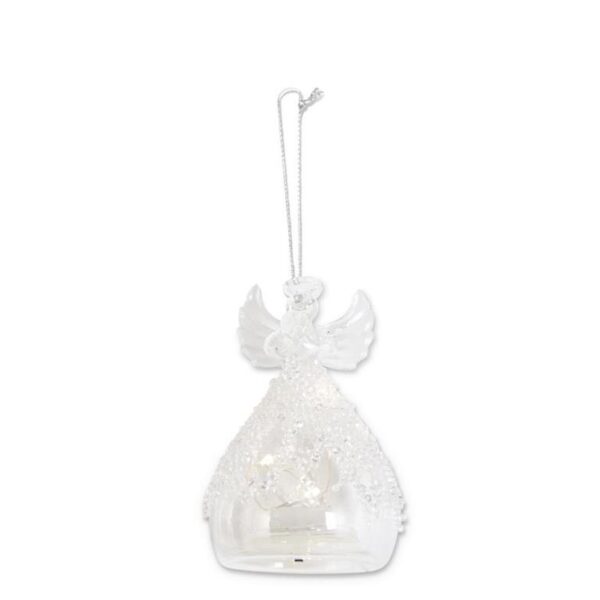 clear led angel with beads