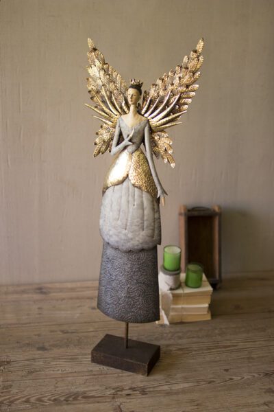 painted metal angel