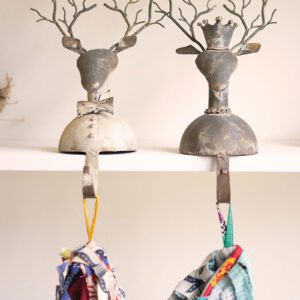 metal deer stocking holders