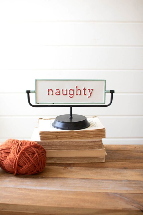 nice/naughty flip sign