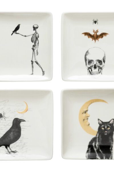 stoneware plate with halloween images