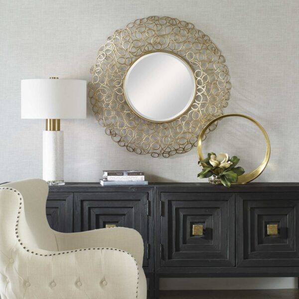 SWIRL ROUND MIRROR