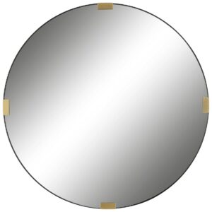 43" Uttermost Gold Clip Round Mirror