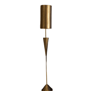Antique Gold Floor Lamp with Metal Barrel Shade