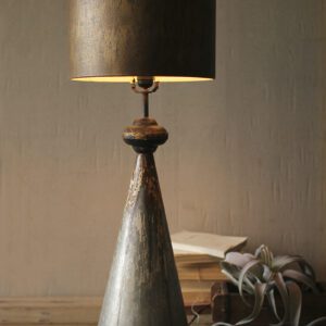 Table Lamp with Metal Base and Shade