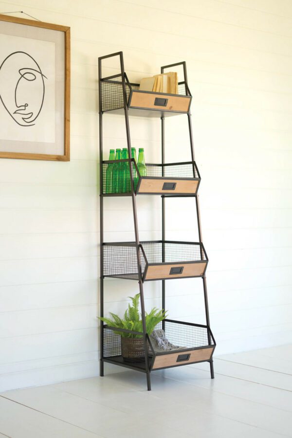 Metal Storage Stand with Label Holders