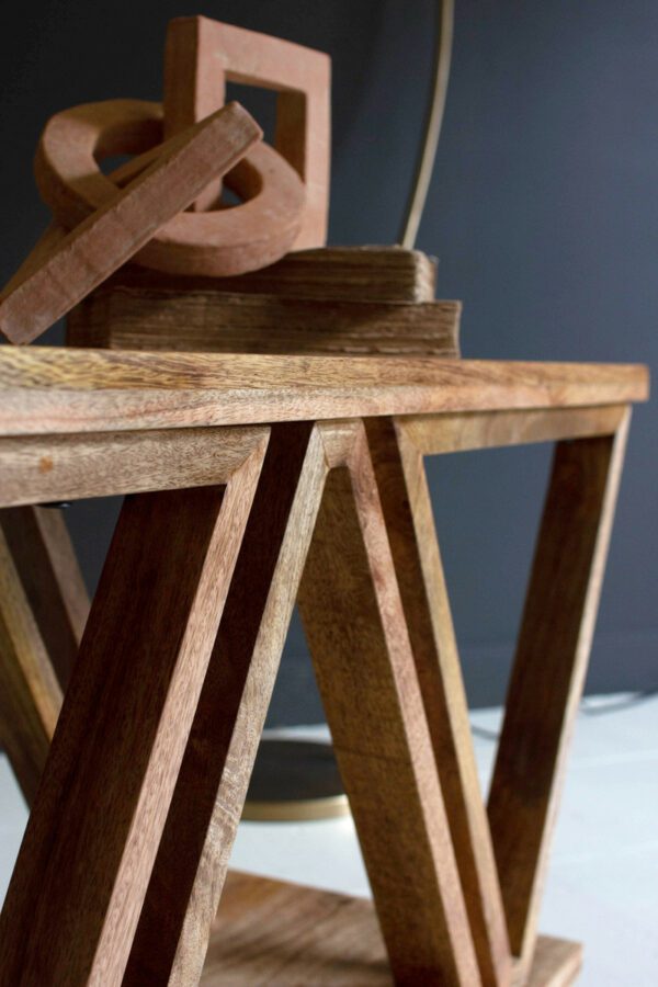 Wooden Triangle Bench