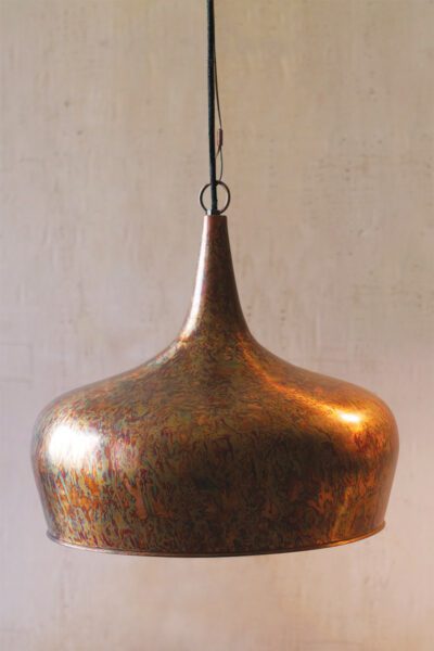 Tear Drop Pendant Lamp with Antique Rust Finish