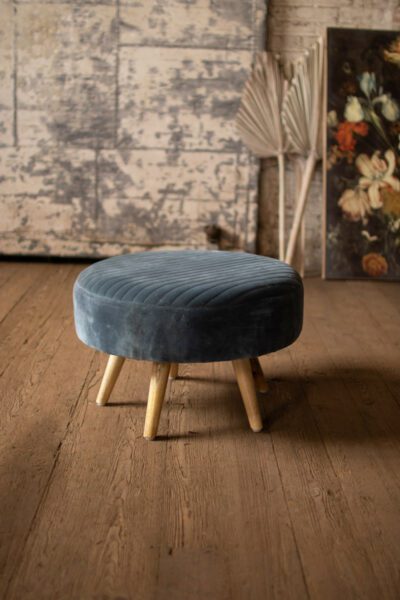 velvet ottoman