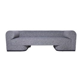 Black Oak Base Modern Gray Sofa