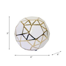 Ceramic White and Gold Orb