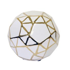 Ceramic White and Gold Orb