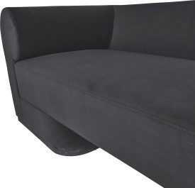 Modern Sofa - Black Oak Base, Gunmetal