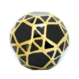 Ceramic Black and Gold Orb