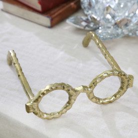 Gold Aluminum Glasses Sculpture