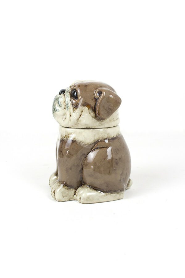 ceramic bull dog canister
