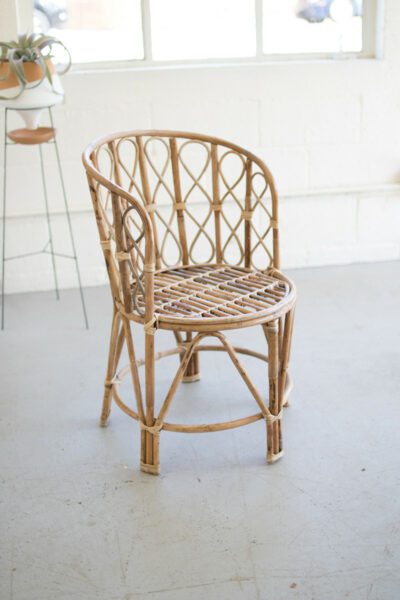 Barrel Shaped Bamboo Chair