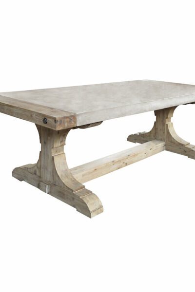 90.5" Concrete Pirate Dining Table