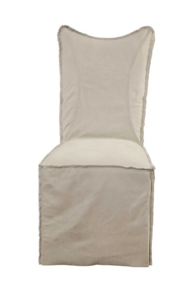 Stone Ivory Delroy Armless Chair