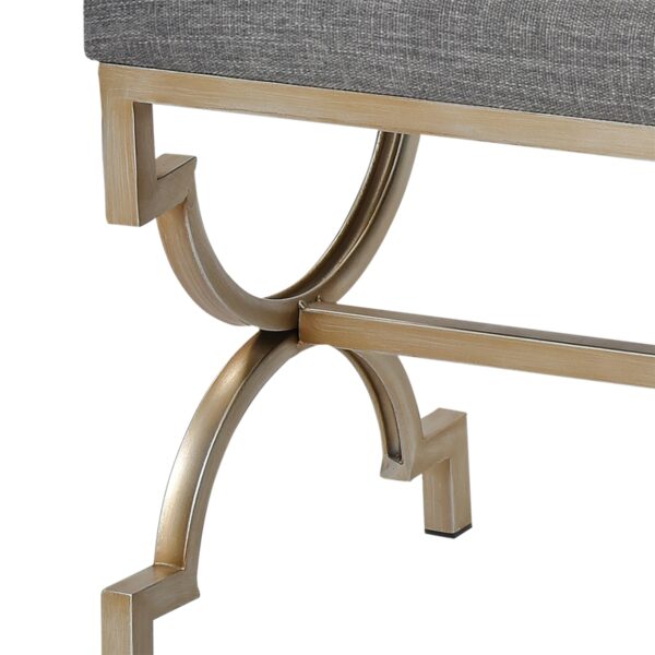 Gray Comtesse Double Bench