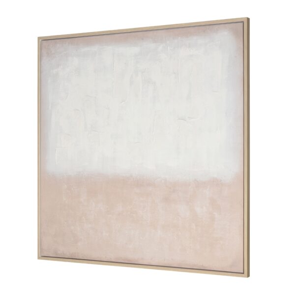 White Colorfield Abstract Framed Wall Art