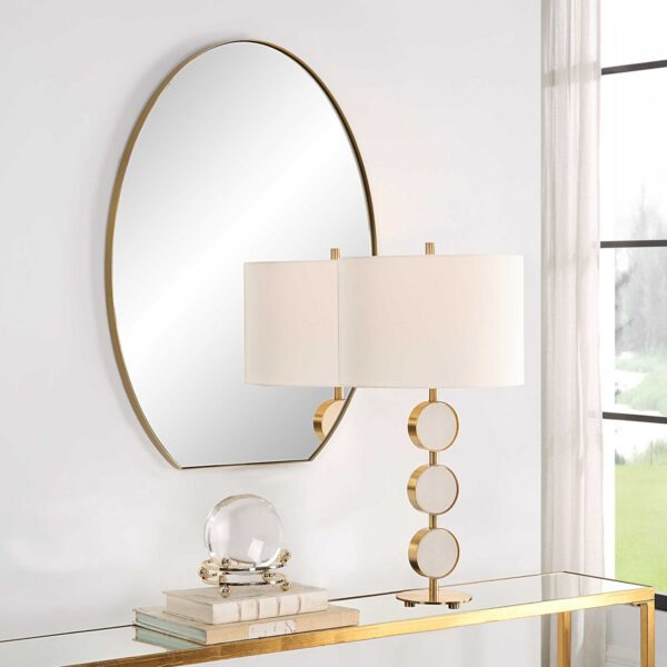 Brass Cabell Oval Mirror