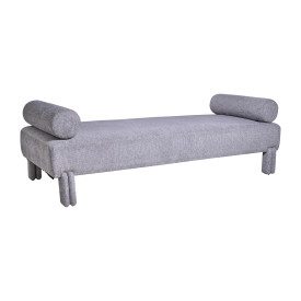 Modern Chaise Lounge with Gray Finish