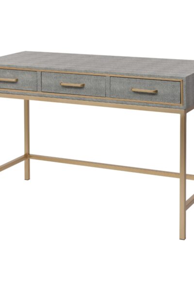 Sands Point 3 Drawer Gray Desk