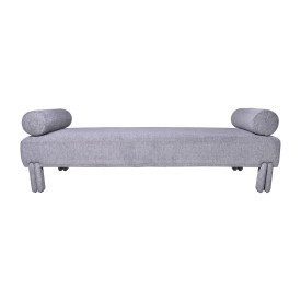 Modern Chaise Lounge with Gray Finish