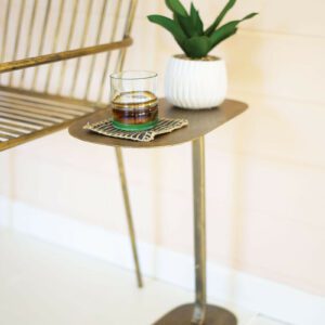 Antique Brass Accent Cocktail Table