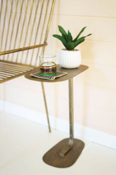 Antique Brass Accent Cocktail Table