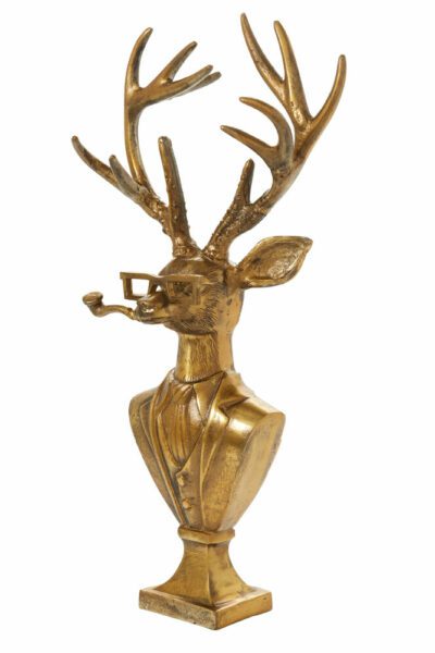 Frankie the Stag Bust in Bronzed Aluminum