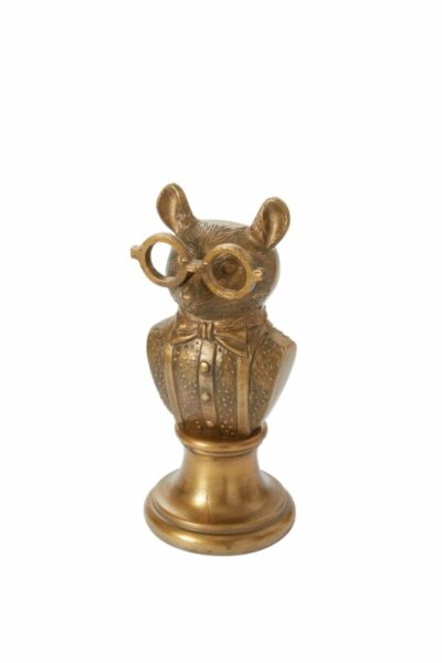 Louie the Mouse Bust in Bronzed Aluminum