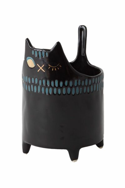 Mysterious Black Cat Pot