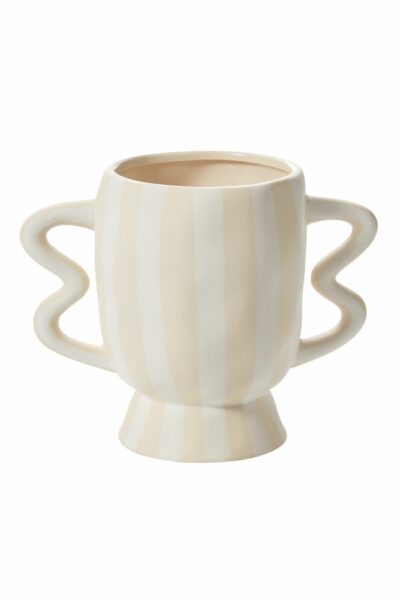 White Akimbo Footed Pot