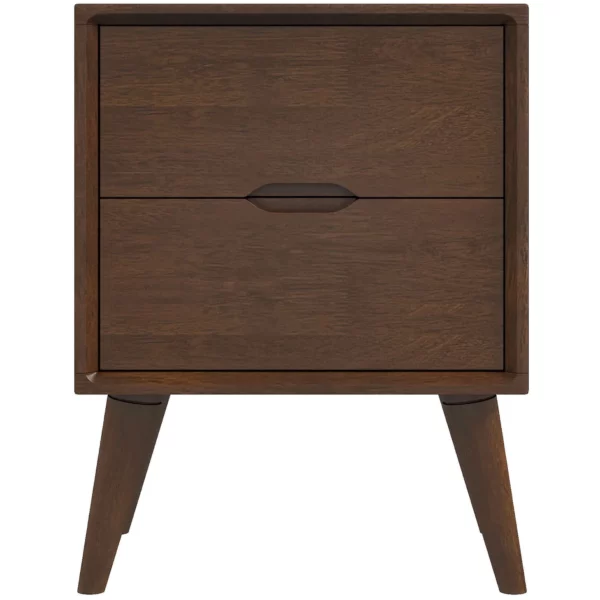 Alexandra Brown Double Drawer Night Stand