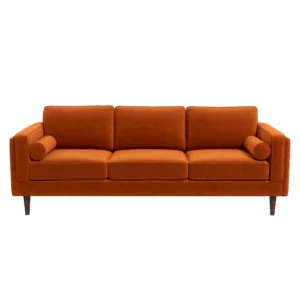 Amber Burnt Orange Luxury Modern Velvet Sofa