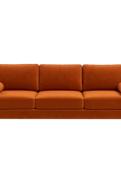 Amber Burnt Orange Luxury Modern Velvet Sofa