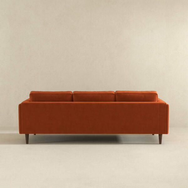 Amber Burnt Orange Luxury Modern Velvet Sofa