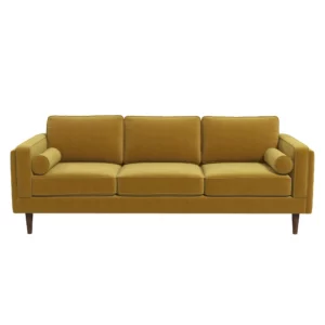 Amber Yellow Luxury Modern Velvet Sofa