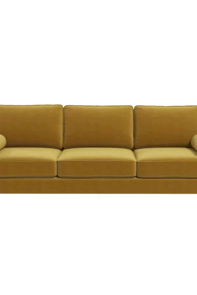 Amber Yellow Luxury Modern Velvet Sofa