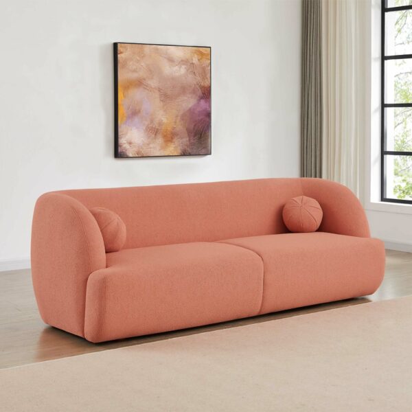 Anna Pink French Boucle Sofa