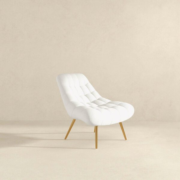 Aubrey French Cream Boucle Lounge Chair