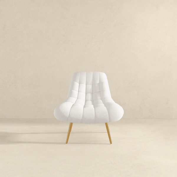 Aubrey French Cream Boucle Lounge Chair