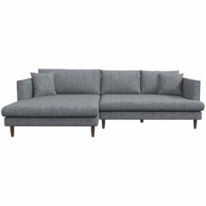 Blake Left Gray Linen L-Shaped Sectional Sofa