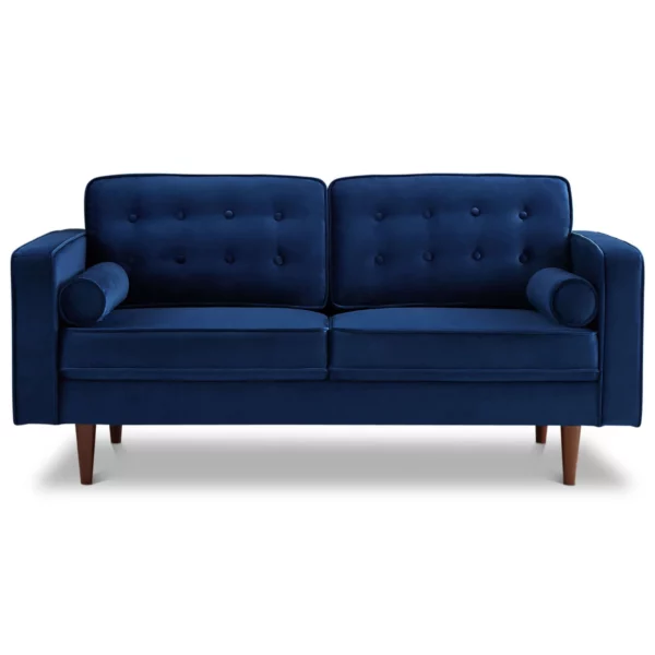 Casey Blue Velvet Loveseat