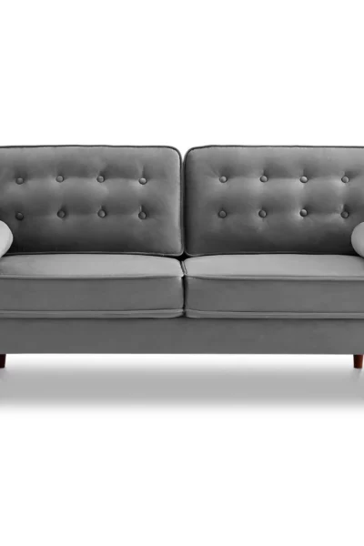 Casey Grey Velvet Loveseat