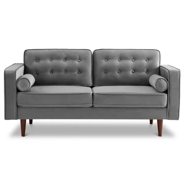 Casey Grey Velvet Loveseat