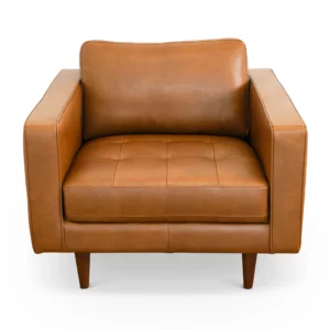 Catherine Tan Leather Lounge Chair