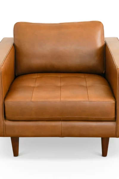 Catherine Tan Leather Lounge Chair